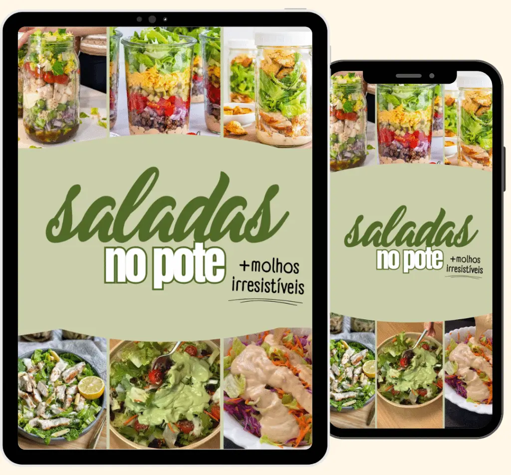 Material digital Saladas no Pote + Molhos Especiais em tablet e celular